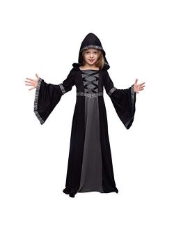 Hooded Robe Costume for Girls Halloween Role-Playing Party