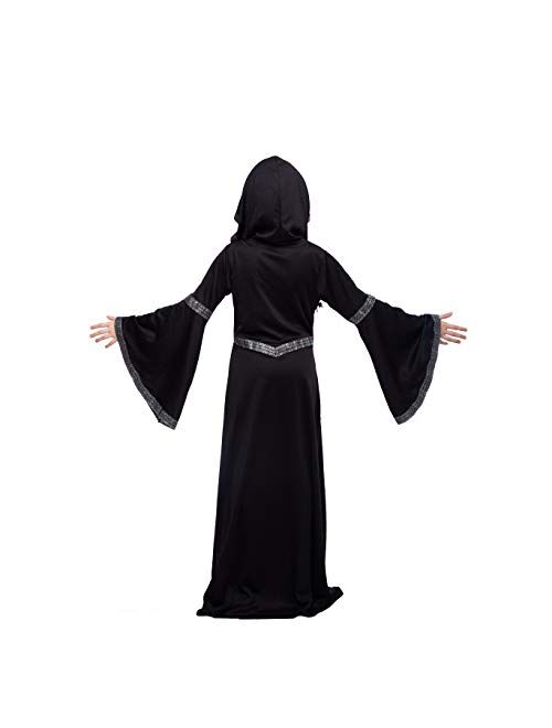 Spooktacular Creations Hooded Robe Costume for Girls Halloween Role-Playing Party