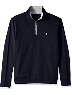 Men's Solid 1/4 Zip Fleece Sweatshirt
