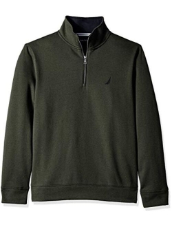 Men's Solid 1/4 Zip Fleece Sweatshirt