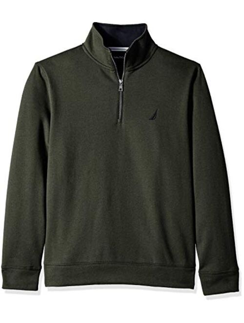 Nautica Men's Solid 1/4 Zip Fleece Sweatshirt