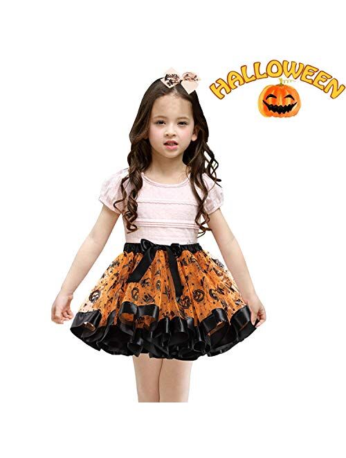 LERTREE Little Girls Layered Tutu Skirt Dress Ballet Tiered for Halloween Party