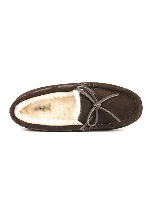 DREAM PAIRS Women's Faux Fur Moccasin Slippers