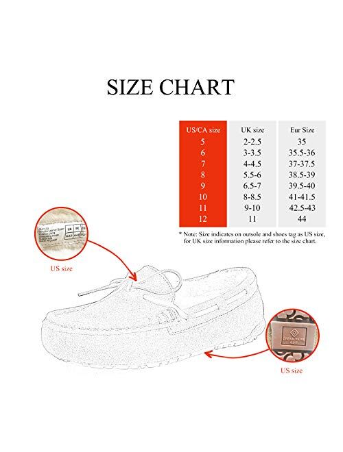 DREAM PAIRS Women's Faux Fur Moccasin Slippers