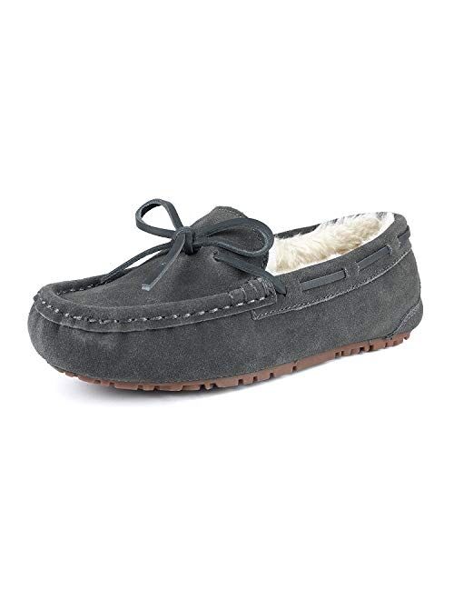 DREAM PAIRS Women's Faux Fur Moccasin Slippers