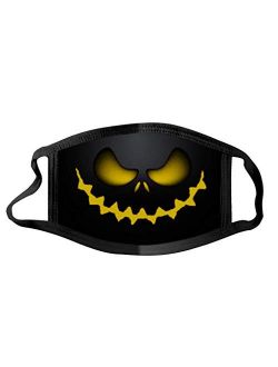 Halloween Face_Masks for Adults Dust Washable Reusable Halloween Face Bandanas Indoor and Outdoor Activities