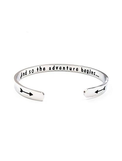 Inspirational Gifts for Women Keep Funking Going Bracelet Cuff Bangle Mantra Quote Positive Engraved Motivational Friendship Graduation Encouragement Stainless Steel