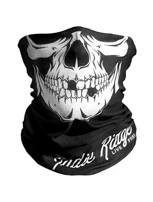 Indie Ridge Skull Outdoor Motorcycle Mask Ski Snowboard Mask Seamless Headwear Black