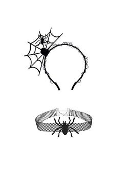 LERTREE 3PCS Halloween Spider Web Headbands Cosplay Party Hairband Dress Up Hair Accessories