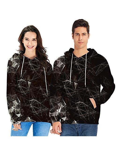 Goodstoworld Unisex 3D Graphic Printed Hoodies Front Pocket Pullover Sweatshirt Hip Hop Youth Hoody M-XXL