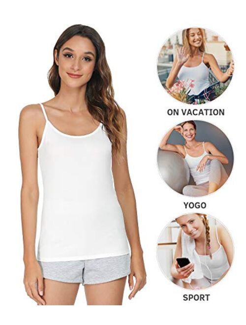 Vislivin Women's Basic Solid Camisole Adjustable Spaghetti Strap Tank Top