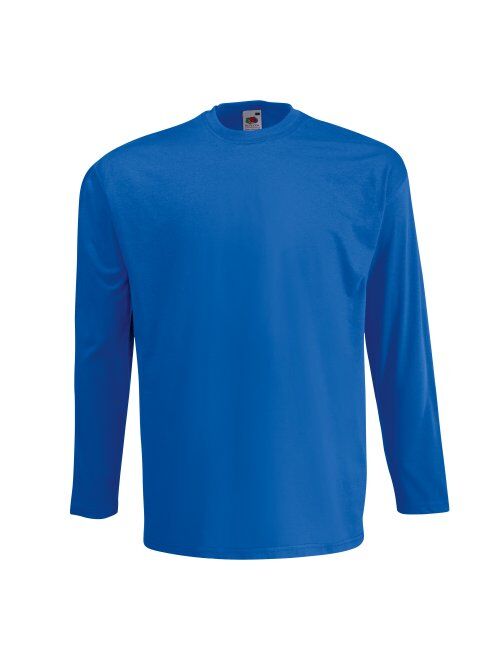 Fruit of the Loom Mens Valueweight Crew Neck Long Sleeve T-Shirt
