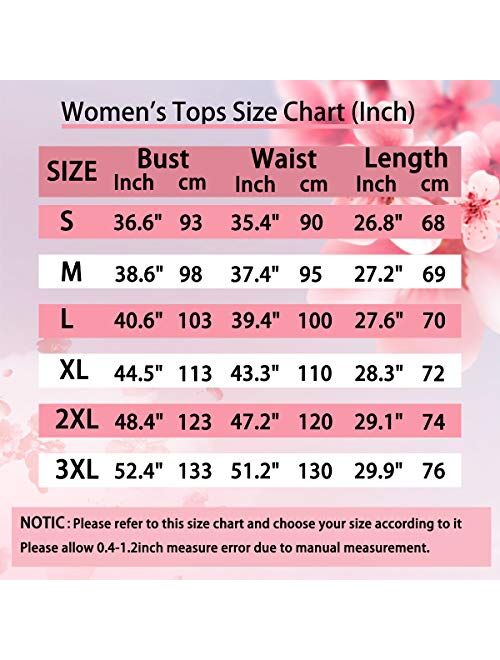 SAMPEEL Women's Tops Summer Short Sleeve Shirts V Neck T Shirt Side Split Loose Fit Tunic