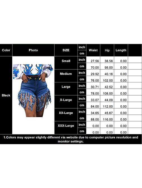 LaiyiVic Women's Denim Shorts High Waisted Frayed Raw Hem Ripped Short Jeans