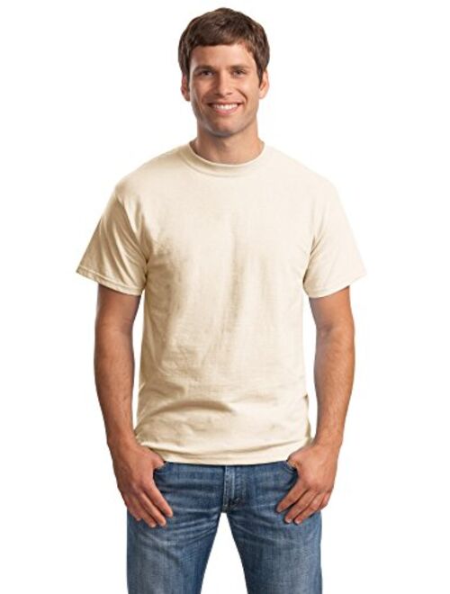 Hanes 5180 Cotton Solid Short Sleeve Crew Neck T-Shirt