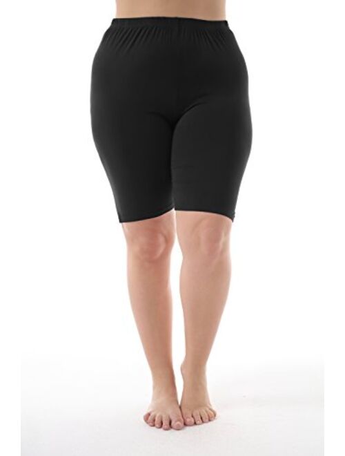 ZERDOCEAN Women's Modal Plus Size Mid Thigh Shorts