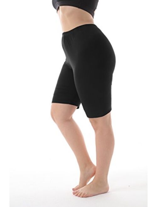 ZERDOCEAN Women's Modal Plus Size Mid Thigh Shorts