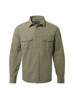 Craghoppers Men's Kiwi Classic Long Sleeve Button Down Shirt Insect Repellent UPF 40+