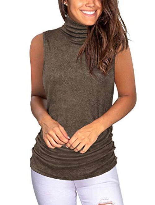 Jescakoo V Neck Tank Tops for Women Casual Sleeveless Shirts Loose Fit