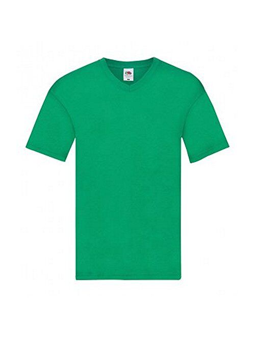 Fruit of The Loom Mens Cotton Solid Short Sleeve Original V Neck T-Shirt