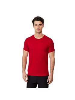 Mens Polyester Solid Cool Short Sleeve Crew T-Shirt