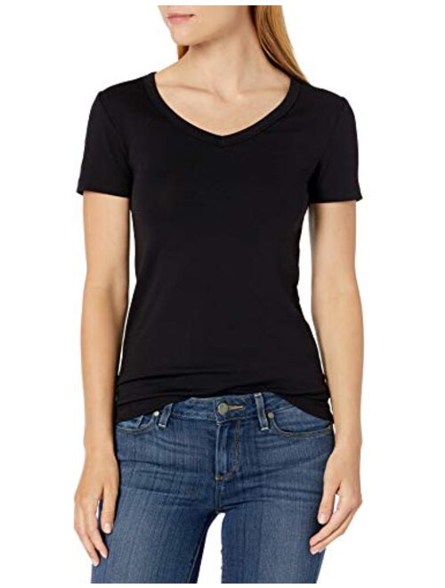 Amazon Essentials Women's 2-Pack Slim-Fit Short-Sleeve V-Neck T-Shirt