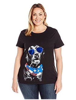 Women's Plus-Size Short Sleeve Crew Neck Tee