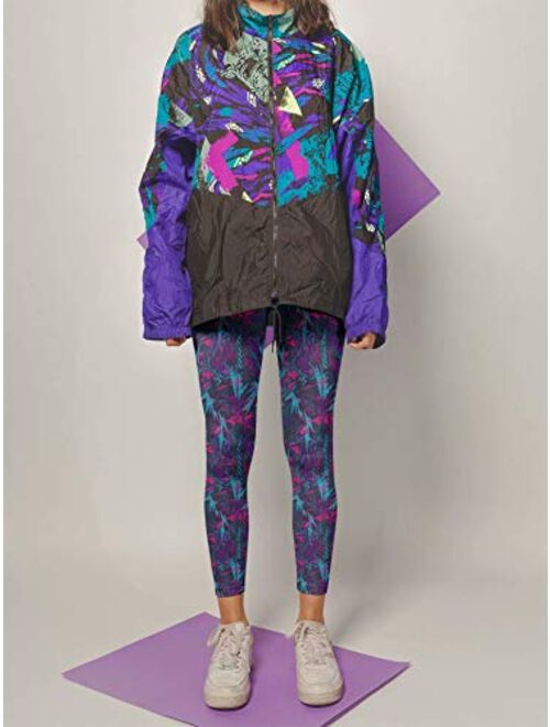 sissycos Women's Artistic Splash Printed 80s Leggings Brushed Buttery Soft Pants Regular and Plus Size