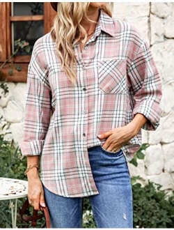 Women's Cottage Escape Long Sleeve Button Up Flannel Shirt