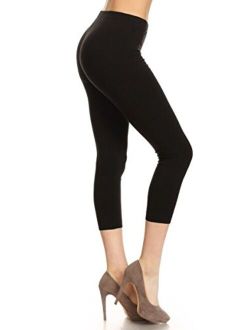 Women's Premium Cotton Soft Capri Yoga Pants NCL27
