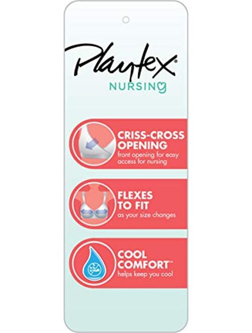 Playtex Women's Nursing Pullover Sleep Bra 2-Pack
