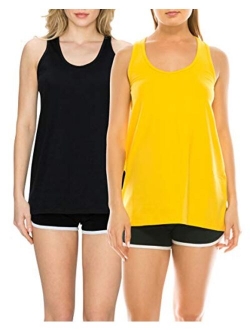EttelLut Cotton Loose Fit Tank Tops-Relaxed Athletic Workout Flowy for Women