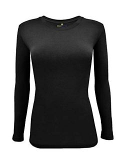 Natural Uniforms Women's Long Sleeve Underscrub Stretch T-Shirt Scrub Top