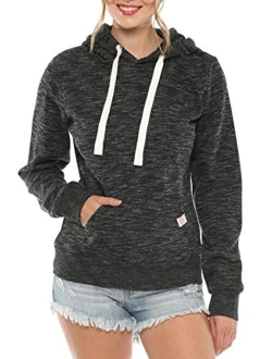 Urban Look Womens Active Long Sleeve Fleece Lined Fashion Hoodie Pullover with Plus Size