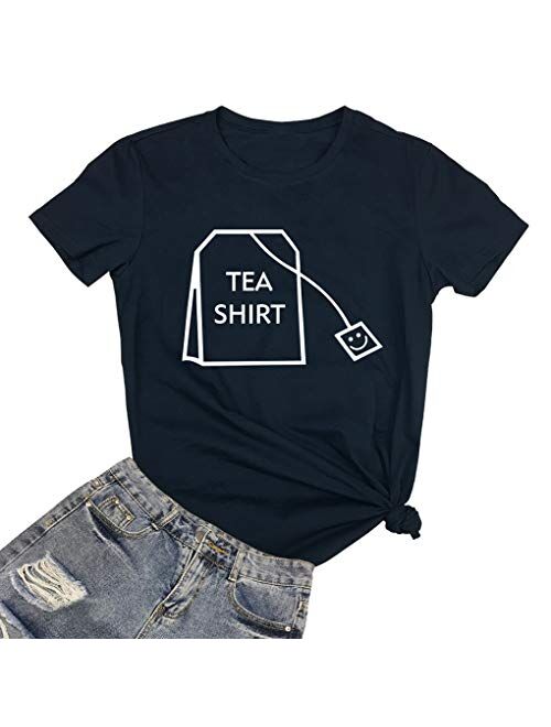 BLACKOO Teen Girl Funny T Shirts Women Cute Tops Junior Graphic Tee