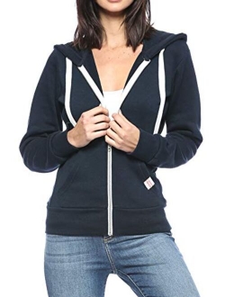 Urban Look Womens Active Long Sleeve Fleece Zip Up Hoodie with Plus Size