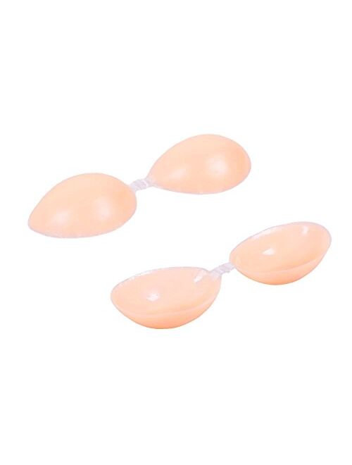Mystiqueshapes Adhesive Bra Strapless Sticky Invisible Push up Silicone Bra for Backless Dress with Nipple Covers