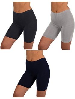 Sexy Basics Women's Active Dance Running Yoga Bike -Cotton Slip Shorts/Boy Short Boxer Briefs