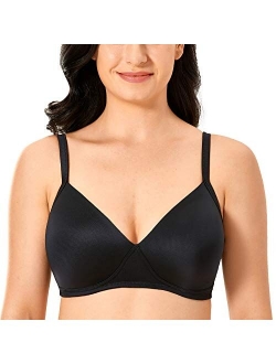 Women's Lightly Padded Smooth Wirefree Triangle Contour T Shirt Bra