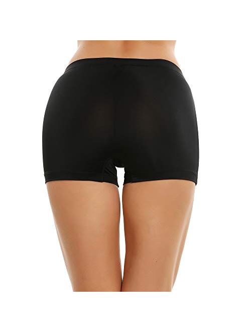 Ekouaer Boyshort Panties Women's Soft Underwear Briefs Invisible Hipster 3 Pack Or 4 Pack Seamless Boxer Brief Panties S-XXL