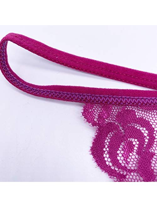 Pmrxi Pack of 10 G String Underwear for Women, Assorted Different Lace Pattern & Colors