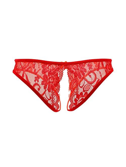 Justgoo Womens Sexy G-String Meryl Thongs Panty Underwear Low Rise T-Back Underpant