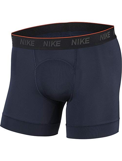 Nike Men's Polyester Solid Elastic Waist Training Boxer Briefs (2 Pack)