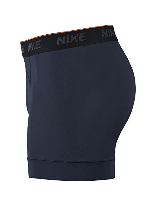 Nike Men's Polyester Solid Elastic Waist Training Boxer Briefs (2 Pack)