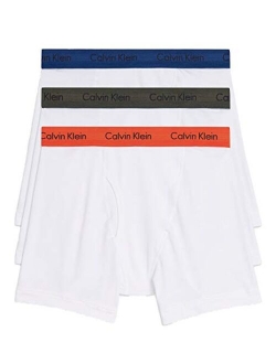 Men's Cotton Solid Underwear CK Axis 3 Pack Boxer Briefs