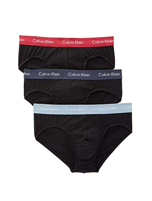 Calvin Klein Men's Cotton Solid Stretch Multipack Hip Briefs