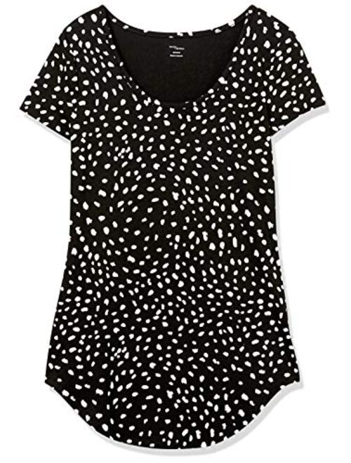 Amazon Brand - Daily Ritual Women's Jersey Short-Sleeve Scoop-Neck Longline T-Shirt