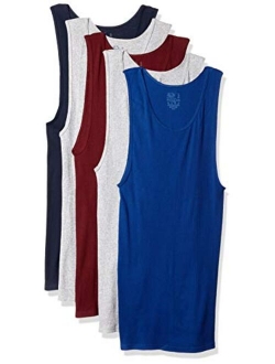 Men's Cotton Solid Round Neck Tag-Free Tank A-Shirt