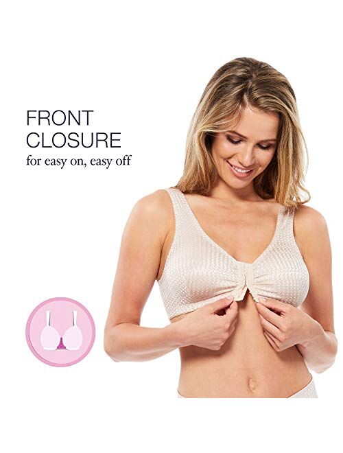 Carole Martin Full-Freedom Front Closure Wireless Comfort Bra for Women