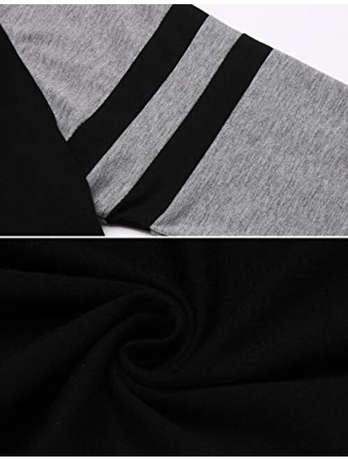 Locryz Women's Raglan Long Sleeve T-Shirt Loose Blouse Henley V Neck Baseball Tee Shirt Tops